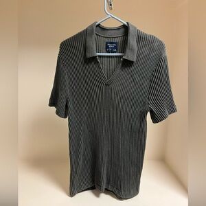 Abercrombie & Fitch hunter green textured shirt